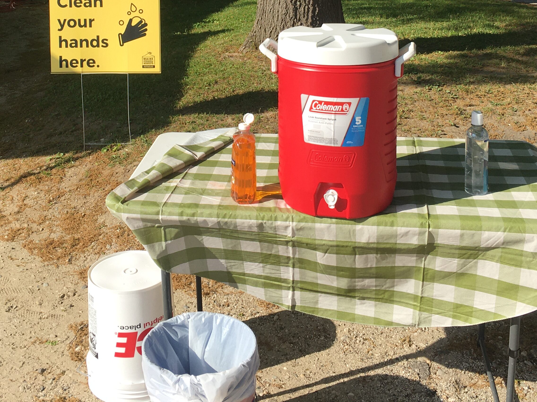 Build a low-cost handwashing station for food safety on the farm